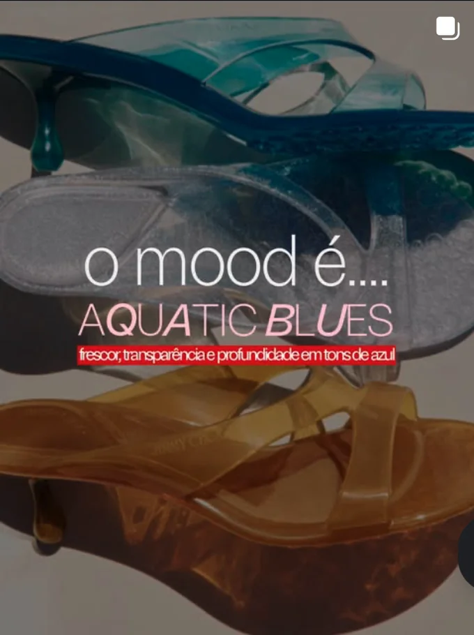 Post do Instagram da mod.o — o mood é aquatic blues