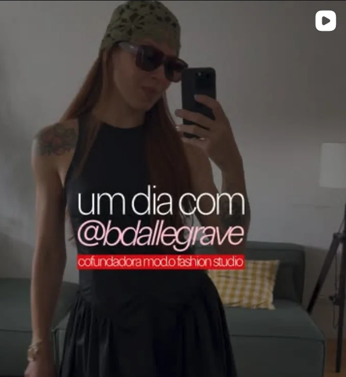 Post do Instagram da mod.o — um dia com a cofundadora